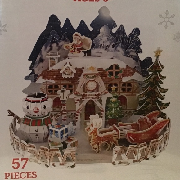 NWT Giftcraft 3D Christmas Puzzle Scene - Picture 3 of 6